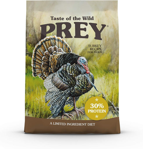 Taste of the Wild Prey Real Meat High Protein Turkey Limited Ingredient Dry Dog Food, Grain-Free Recipe, 8lb