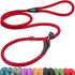 Fida Durable Slip Lead - 6 FT x 1/2" Heavy Duty Rope for Large Dogs, No Pull Training Loop Leash, Red
