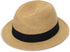 Straw Fedora Sun Hats for Women & Men, Summer Short Brim Roll Up Trilby Hat, Packable Panama Jazz Hat