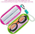 Swim Goggle Case for Swimming Goggles, Silicone Protective Cases with Drain Hole and Lanyard