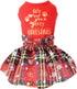 Dog Christmas Outfit, Dresses for Medium Dogs, XXS Puppy Clothes, Holiday Pet Dress, Red, XXS Doggie Costume