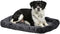 New World Dog Bed – Gray Faux Fur Bolster, Ultra-Soft and Machine Washable for Small Dogs