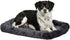 New World Dog Bed – Gray Faux Fur Bolster, Ultra-Soft and Machine Washable for Small Dogs