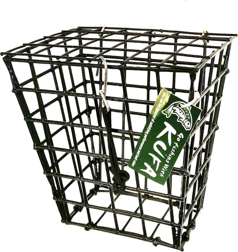 KUFA Sports Vinyl Coated Wire Bait Cage, Size: 7"x6"x4", Black 27-091