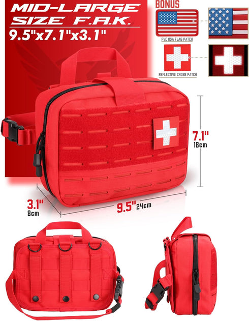 LIVANS Tactical Molle Medical Pouch - Upgraded Size, Large Capacity IFAK Pouch with Detachable Quick Release