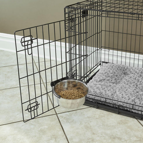 MidWest Homes for Pets Snap'y Fit Stainless Steel Food Bowl, 2 qt. for Dogs & Cats