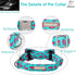 Dog Collars with Bow Tie, Green Flamingo Dog Collar with Safety Metal Buckle, Adjustable for Small Medium Large Dogs,