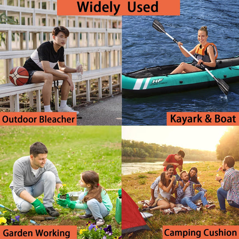 KIMI HOUSE Indoor & Outdoor Folding Chair Cushion, Foldable Portable Stadium Seat,Chair Cushion for Sports Events