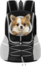 Pawaboo Pet Dog Carrier Backpack, Adjustable Breathable Front Carrier for Small Medium Dogs and Cats (Black M)