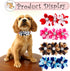10 Pcs 4.4" Flowers Small Dogs Collar Charms, Multi-Color Slides Bow Ties Rhinestones for Pet Wedding Birthday