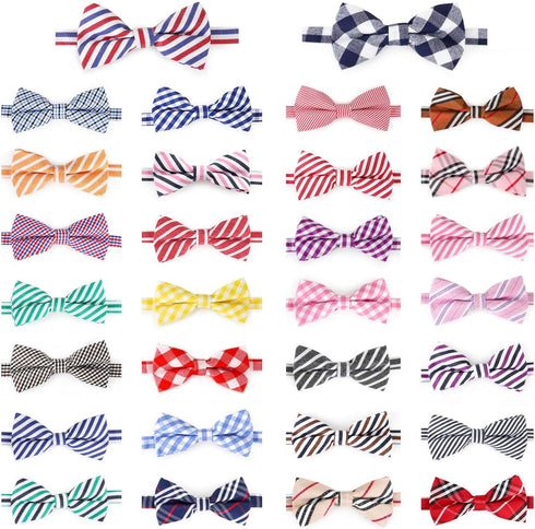Segarty Bow Ties for Dogs, 30 Pcs Adjustable Dog Collar with Bow for Small Medium Large Pets, Christmas