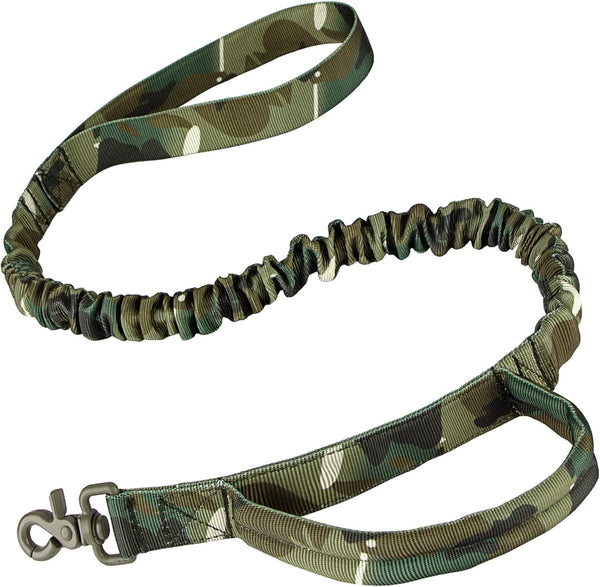 IronSeals Tactical Dog Training Bungee Leash, Quick Release Buckle with Control Handle, CP Camouflage