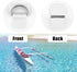 X AUTOHAUX 6pcs D Ring Patch - 6cm PVC Stainless Steel Round Shape D Ring Pad for Surfboard Inflatable Boat Kayak Canoe