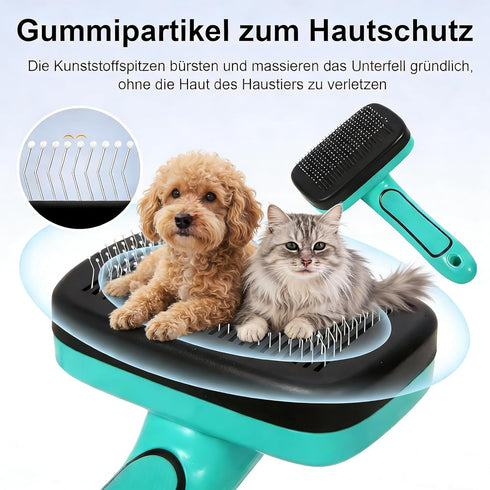 5 PCS Self Cleaning Slicker Brush & Pet Grooming Rake & Bath Brush & Nail Clippers & Pet Comb for Dogs