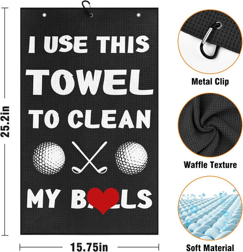 Golf Gifts for Men - Funny Golf Towel for Dad, Husband, Golf Fan, Perfect for Father's Day Gifts