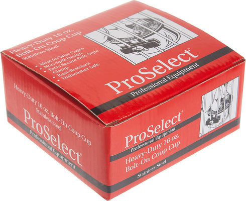 ProSelect Stainless Steel Coop Cups, 16-Ounce, Versatile for Pet and Animal Cages, Silver