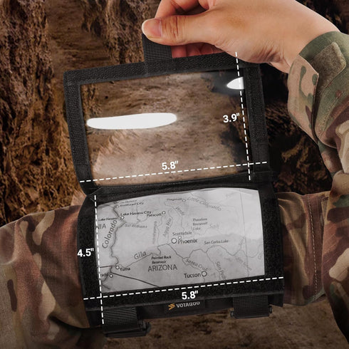 Tactical Armband Sleeve Storage Kit, QB Wrist Map Holder Arm Pouch, DOPE Card Holder for Shooting