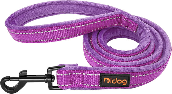 Didog 4 FT Long Dog Walking Leash with Soft Flannel Padded Handle, Reflective for Small Medium Dogs Night Safety