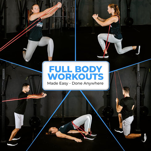 Iron Core Fitness Gym Quality Long Resistance Bands Multi Pack of 5, Ideal for Group Workouts, Strength Training