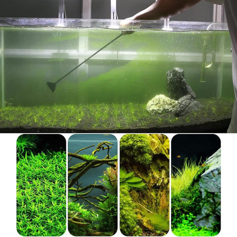 Aluminum Alloy Algae Scraper | Lightweight Aquarium Cleaning Tool with Adjustable Length & Long Telescopic Handle