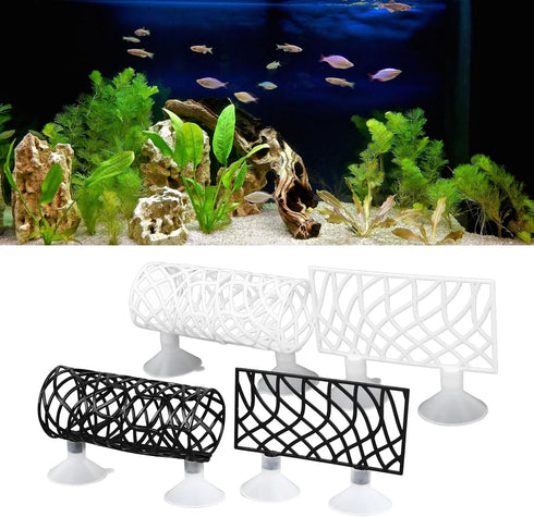 Betta Fish Tank Accessories, Soft Edged Betta Tunnel Swim Tube with Suction Cup for Guppies Hideout