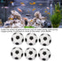 GLOGLOW Mini Soccer Aquarium Decoration, 10Pcs Lifelike Floating Fish Soccer Decoration for Aquariums