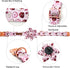 Lionheart glory Dog Collar, pink Dog Flower Collar for Female Dogs Collar with Flower Adjustable Flower Collar Cute Patterns for Small Dogs Pet Gift