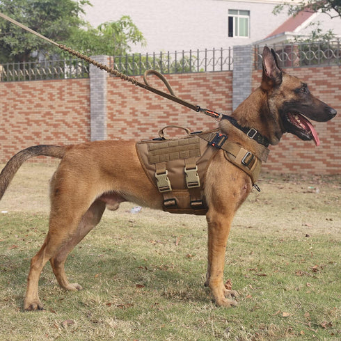 ICEFANG GN3 Tactical Dog Harness, XL (32"-40" Girth), Coyote Brown, 6X Buckle, No Pulling Front Clip
