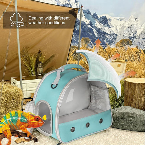 2 Bearded Dragon Carrier,Lizards Travel Bag, Small Animal Travel Carrier for Hedgehog Rat Parrot Bird, Portable Guinea