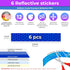 LOOM Reflective Stickers Kit (6pcs Brilliant-Blue) for Nighttime Safety, Waterproof Self-Adhesive Decals