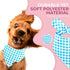 Luxury Dog Bandanas - Premium Silky Fabric Puppy Bandanas, 100% Handmade Quality, Custom Shape, Blue Checkers, Large