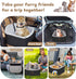 WarmInsula Dog Car Seats for Small Dogs, Detachable Dog Booster Car Seat with Storage Pockets Safety Belt, Pet Booster