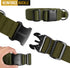 Tough Tactical Dog Collar with Handle, Military Adjustable Collar with Heavy Duty Metal Buckle, Large, Green