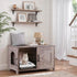 ZENY Cat Litter Box Enclosure, Litter Box Furniture Hidden, Wooden Litter Cabinet with Divider, Farmhouse Style Cat