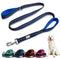 Black Rhino Heavy Duty Dog Leash for Medium and Large Dogs, 5 ft Long Double Handle with Padded Traffic Control