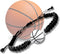 Sportybella Unisex Basketball Charm Bracelet - Adjustable Friendship Bracelet with Basketball Charm
