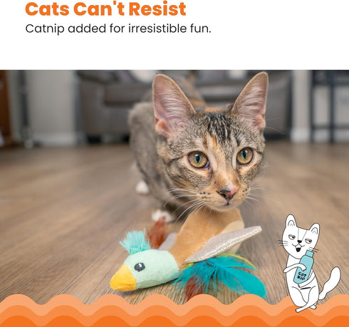 Interactive Plush Duck Cat Toy with Catnip for Playful Cats