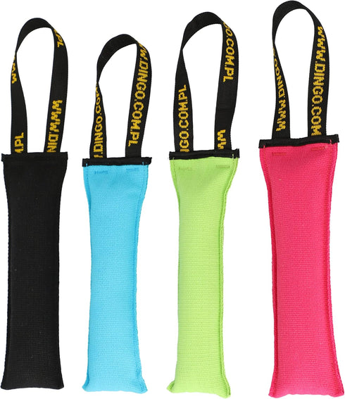 Dingo Dog Tug Toy with Handle, Dog Bite Pillow for Tug of War, Colorful Cotton, Size L, Z30002