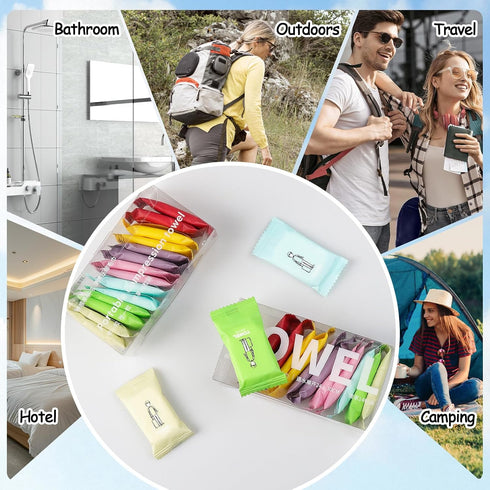 LLMSIX 28PCS Disposable Compressed Towels Tablets Portable Disposable Compressed Towels Reusable Cotton Facial Towel