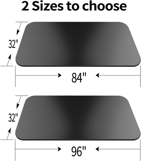 Large Exercise Mat for Home Gym, Treadmill, Bike, Cardio, Weightlifting, Non-Slip Rubber Workout Mat