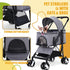 NChanmar 3-in-1 4 Dog Stroller Folding Dog Stroller for Medium Small Dogs Pet Stroller Cat Stroller Wheels