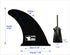 SBS 9" iSUP Fin, Quick Release Slide in Fin for Inflatable Paddleboard