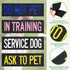 8 Pieces Colorful Service Dog Patches, Do Not Pet and Ask to Pet Vest Patches for Animal Tactical Harnesses