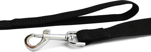 Long Dog Leash Free Range, 30 Foot Nylon Training Lead for Medium and Large Dogs, Black