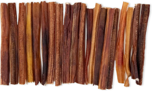 6"), Pack 20 GigaBite Bully Sticks for Dogs All Natural Beef Pizzle Dog Chews, Odor & Rawhide Free Dog Treats, Long