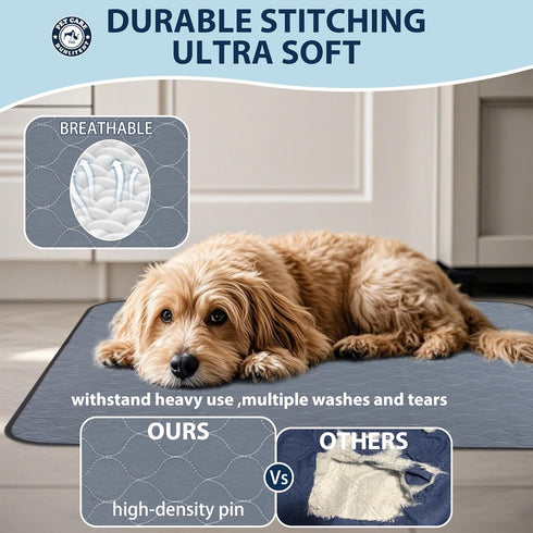 34x36 3 Pack, Washable Pee Pads for Dogs, Reusable Puppy Pads with Fast Absorbent, Waterproof Reusable Pee Pads