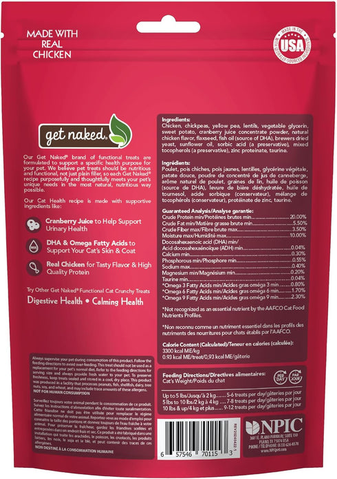 Get Naked Crunchy Treats for Cats, Urinary Health with Cranberries, 2.5 Oz (1 Pouch)