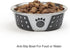 PetRageous 13097 Fiji Stainless Steel Non-Slip Dog Bowl 1.75-Cup Capacity, 5.5-inch Diameter, Light Grey and Black