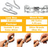 (5 Pack) Stainless Steel Prong Collar Links Designed for H. Sprenger 4.0mm CollarExtra Links, Silver