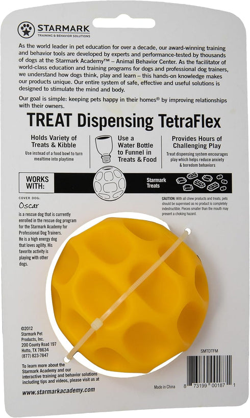 Starmark Treat Dispensing Tetraflex Dog Toy, Medium